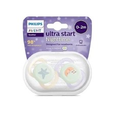* Avent Ultra Start Nighttime Soother Glow 0-2 Months 2 Teats