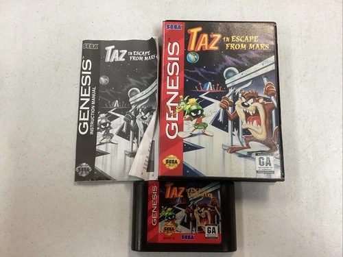 Taz in Escape From Mars (Sega Genesis, 1994) Cib Manual Tested C