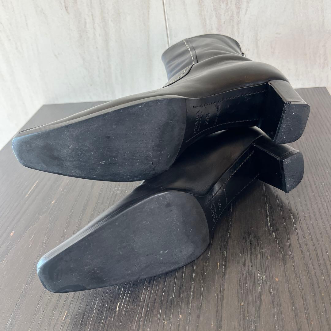 PRADA Short Boots Shoes EU 36.5 US 6.5 Black Used Item Good Condition From Japan thumbnail 9