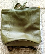 Italian leather rucksack tote bag Olive Green NWT 