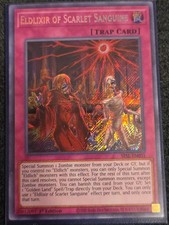 Yugioh Eldlixir of Scarlet Sanguine SESL-EN031 Secret Rare 1st Edition VLP