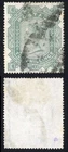 SG128 10/- Greenish Grey good used Cat 3200 pounds