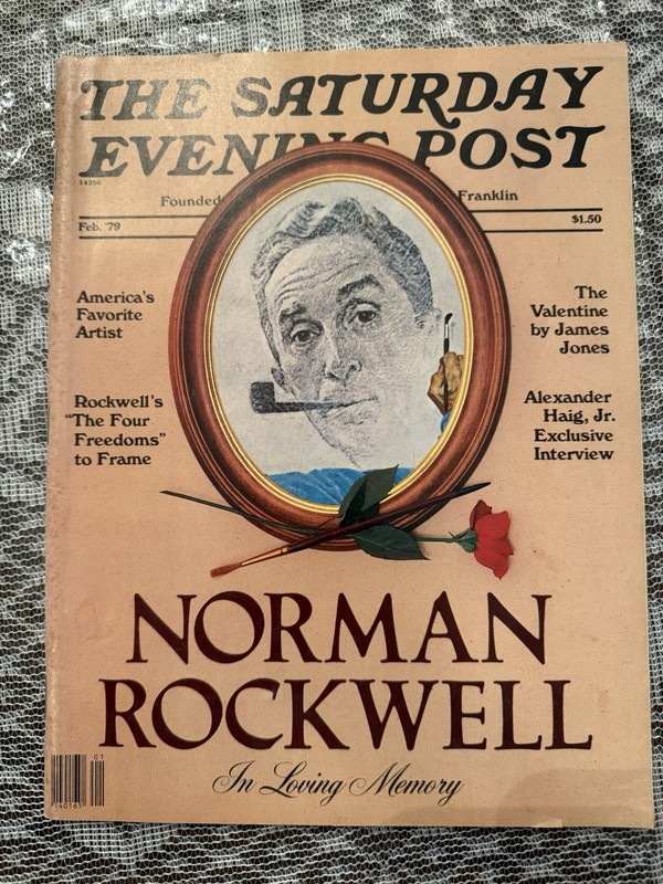 Saturday Evening Post Norman Rockwell In Living Memory. February 1979 Issue