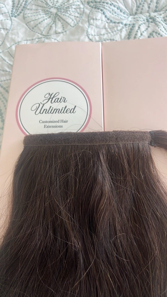 Extensión cola de caballo marrón oscuro 14 pulgadas de largo Foto 3 de 4