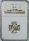 1937 S Mercury Silver Dime NGC Graded MS65 GEM Uncirculated