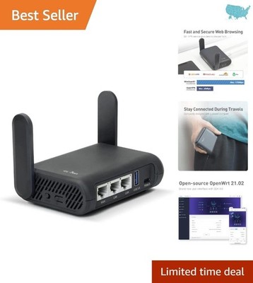 GL-A1300 Dual-Band Pocket VPN Travel Router for Secure Public Wi-Fi Access