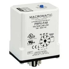 Macromatic Pmpu-Fa8 3 Phase Monitor Relay,Spdt,500Vac,8 Pin
