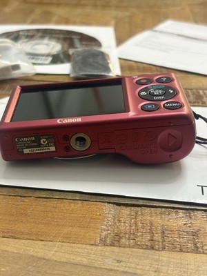 Canon PowerShot A3400 IS 16.0MP Digital Camera - Red for sale
