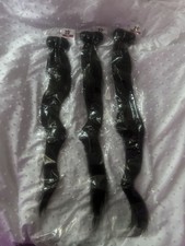 Human Hair Weft Extensions Black straight 3 Bundles 20 22 24 in