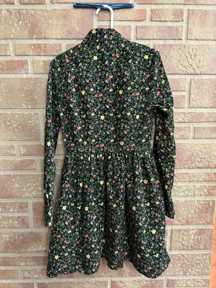 Vestido Polo Ralph Lauren Niñas Algodón Floral Pana Manga Larga Multicolor Talla 8 Foto 4 de 4