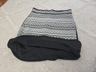 Lapis Size Large Black & White Abstract Straight Pencil Lined Stretch Skirt — photo 5