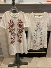UMGEE Floral Mini Dresses Sz Small Embroidered Cottagecore Boho Western