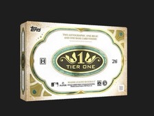 Topps 2026 Tier One Baseball Hobby Box Autograph Memorabilia Serial # 4 Cards