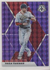 2021 Panini Mosaic Purple Mosaic Prizm 36/49 Trea Turner #22 o7m