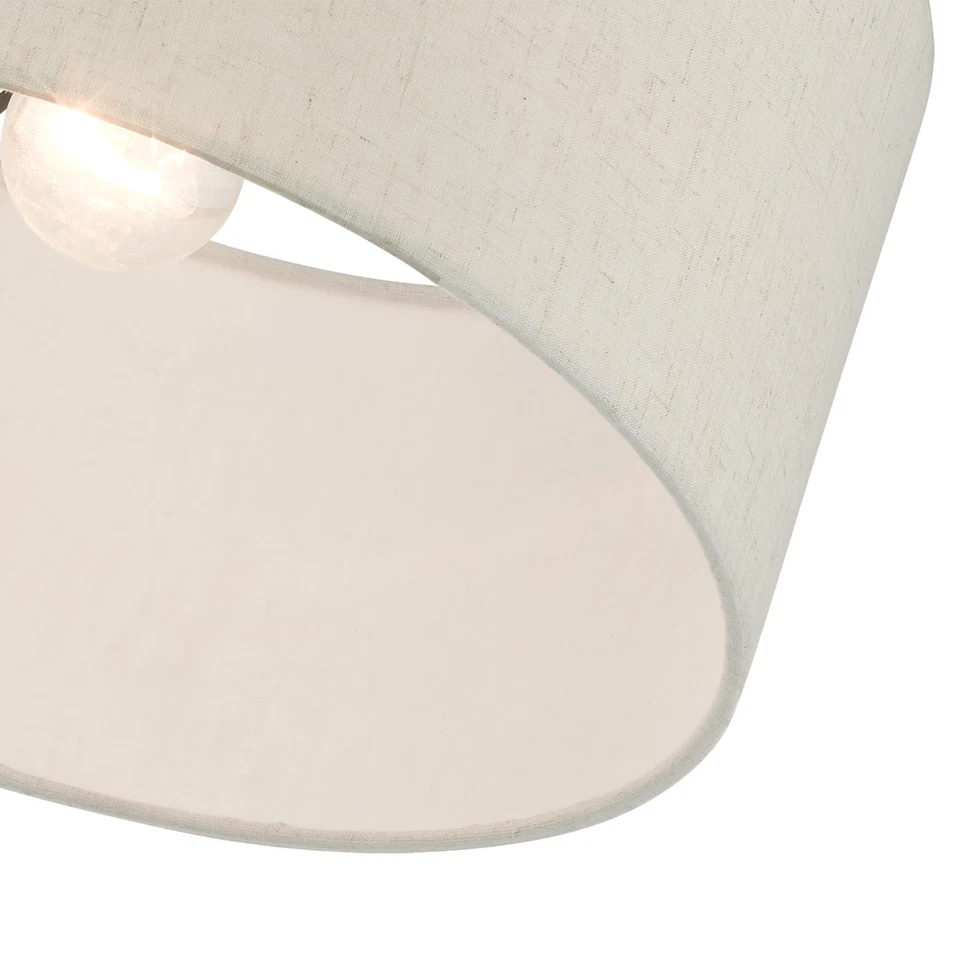Livex Lighting 49809 Blossom 13"W Semi-Flush Drum Ceiling Fixture - Brass - Image 2 of 4