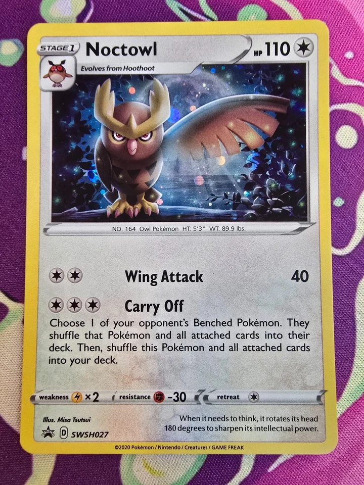 Noctowl Swsh027 Swsh: Sword & Shield Promo Cards Holo - Image 2 of 3