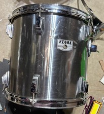 Vintage Tama Swingstar 12 x 13 Tom Drum Japan Grey Stainless Steel