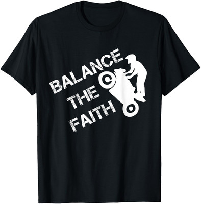 Stand Up Wheelie Balance Faith Motorcycle Stunt T-Shirt Hoodie