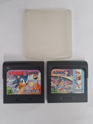Sonic The Hedgehog 1 + 2 Game Gear Cart Cartridge