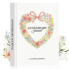 Wedding Anniversary Journal for Couples Leather Dating 1st to 70th Weddings S...