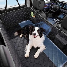 Back Seat Extender for Dogs Waterproof Hammock Gray