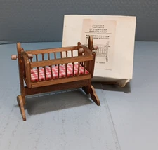 Vintage Concord Miniatures Dollhouse Nursery Cradle w/Box