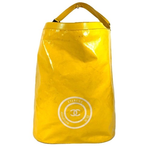 CHANEL CC Coco Mark Waterproof Bag Shoulder Shoulder Bag Vinyl Yellow