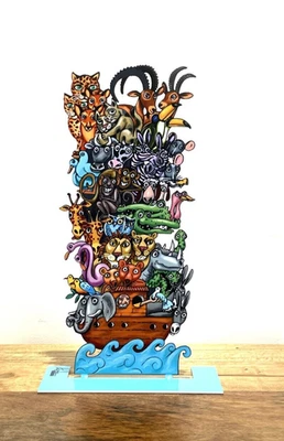 David Gerstein handgefertigte Pop-Art-Metall-Moderne-Kunst-Skulptur „Arche... - Bild 1 von 4