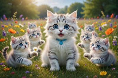 #ad Cute Baby Cat Kitty 4K Wallpaper Digital Art HD Animal Printable Kids Room 1107 $0.99