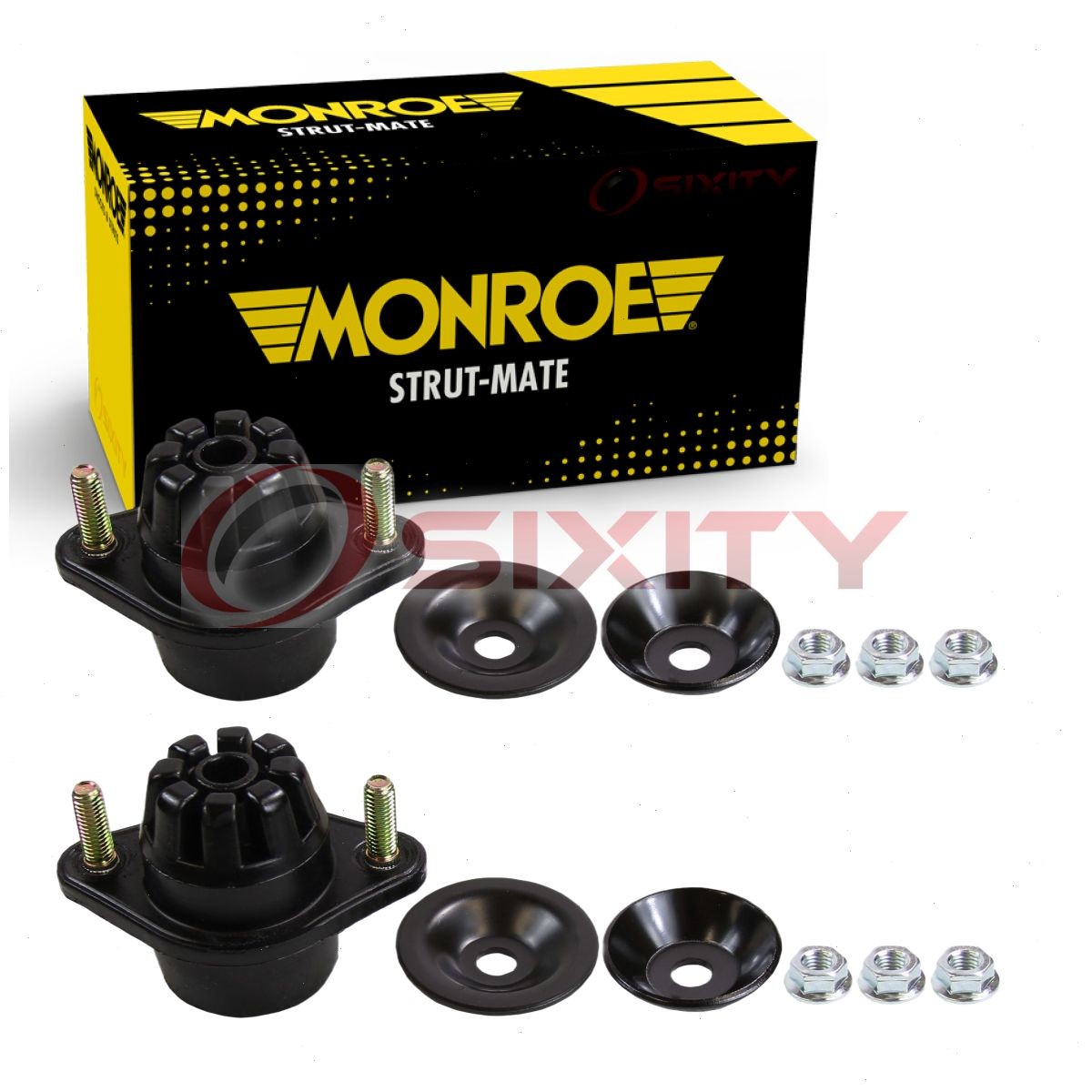 2 pc Monroe Strut-Mate Rear Suspension Strut Mounts for 2000-2005 Cadillac lf