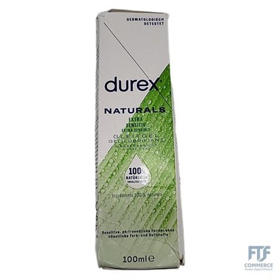 Durex Naturals Extra Sensitiv Gleitgel   100% natürliches Gleitmittel mit Aloe V