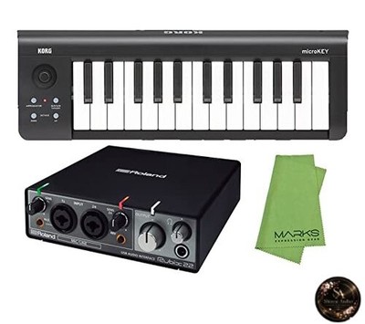 Roland Audio Interface Rubix22 + KORG USB/MIDI Keyboard microKEY-25 Set