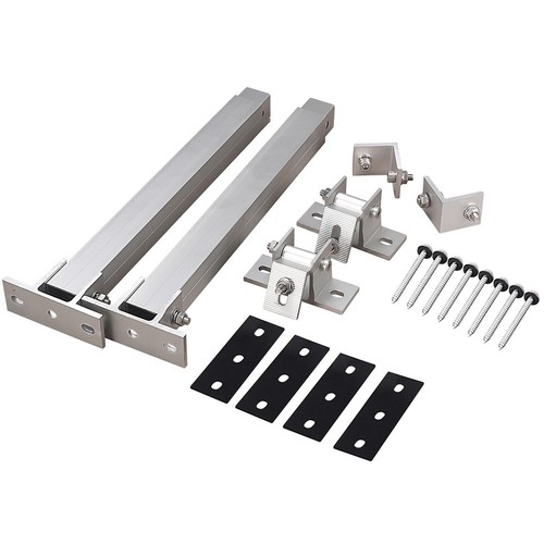 Short Brackets Photovoltaic Support Hardware Adjustable Aluminum Alloy Silver - Photo 19/24