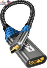 Micro HDMI to HDMI Adapter 4K 60Hz Type D Supports 3D HDR ARC Compatible