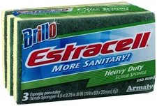 Brillo Estracell Heavy Duty Scrub Sponge, 3 Count