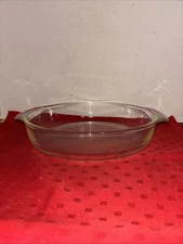 Vintage Anchor Hocking Fire King 9" X 2" Clear Cake  Baking Dish- Estate Find