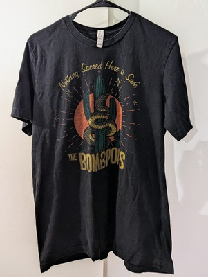 #ad The Bombpops Nothing Sacred Here is Safe band t shirt merch size L $15.82
