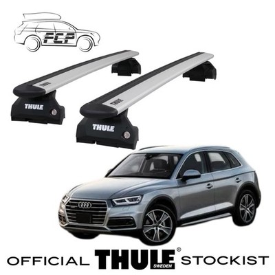 Thule WingBar Evo Silver Roof Bar Set to suit Audi Q5 17-25 Closed Rail
