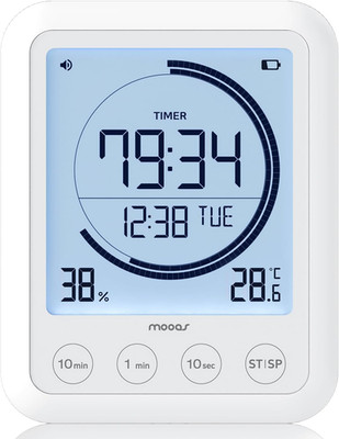Mooas Timer Ring Visual Multi Clock Timer, Bathroom, Shower, Waterproof | Temper
