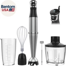 Immersion Blender Handheld Corded Hand Blenders Set 1100W, Trigger Variable Spee