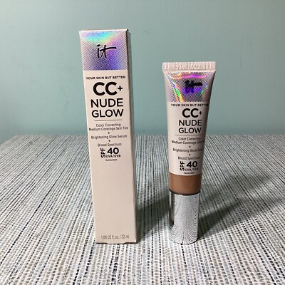 IT CC+ Nude Glow Skin Med Coverage Tint spf40, Rich ~ NEW