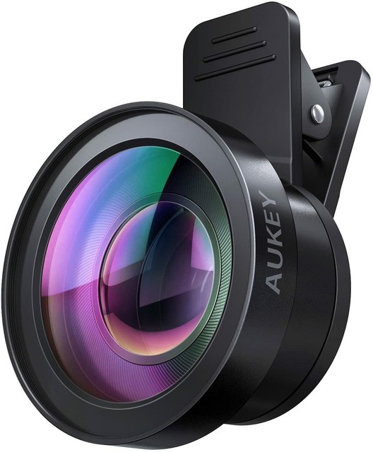 AUKEY Ora iPhone Camera Lens, 0.45x 120° Wide Angle + 15x Macro Clipon