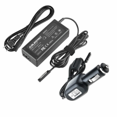 Car + Wall Charger for Microsoft Surface Pro 2 64GB 128GB 256GB 512GB Wi-Fi PSU