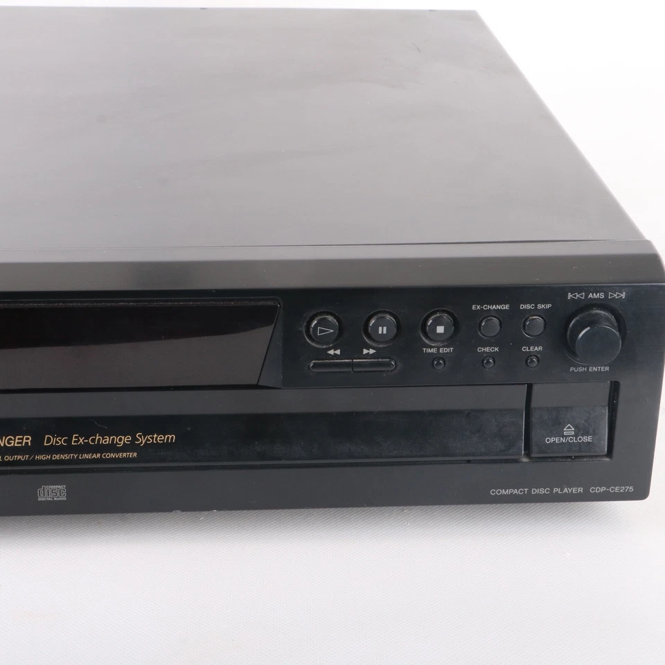 SONY CDP-CE275 5 Disc CD Changer Player Carousel For Parts only Powers w/Remote - Image 4 of 4