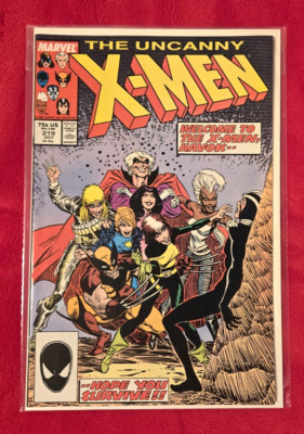 Uncanny X-Men #219 MARVEL Comicbook 1987 VF+ Havok Claremont Blevins Green