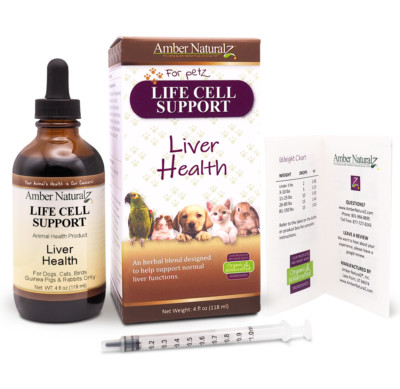 Amber Naturalz Life Cell Support Healthy Pet Liver function 4 oz FREE 2 Day Air