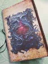Junk Journal Booklet "SPELLCASTERS' GRIMOIRE" HANDMADE Cards, Pockets, Witches