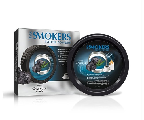 2 X Eva Cosmetics 40g Eva Smokers Tooth Powder With Charcoal - Picture 2 of 2