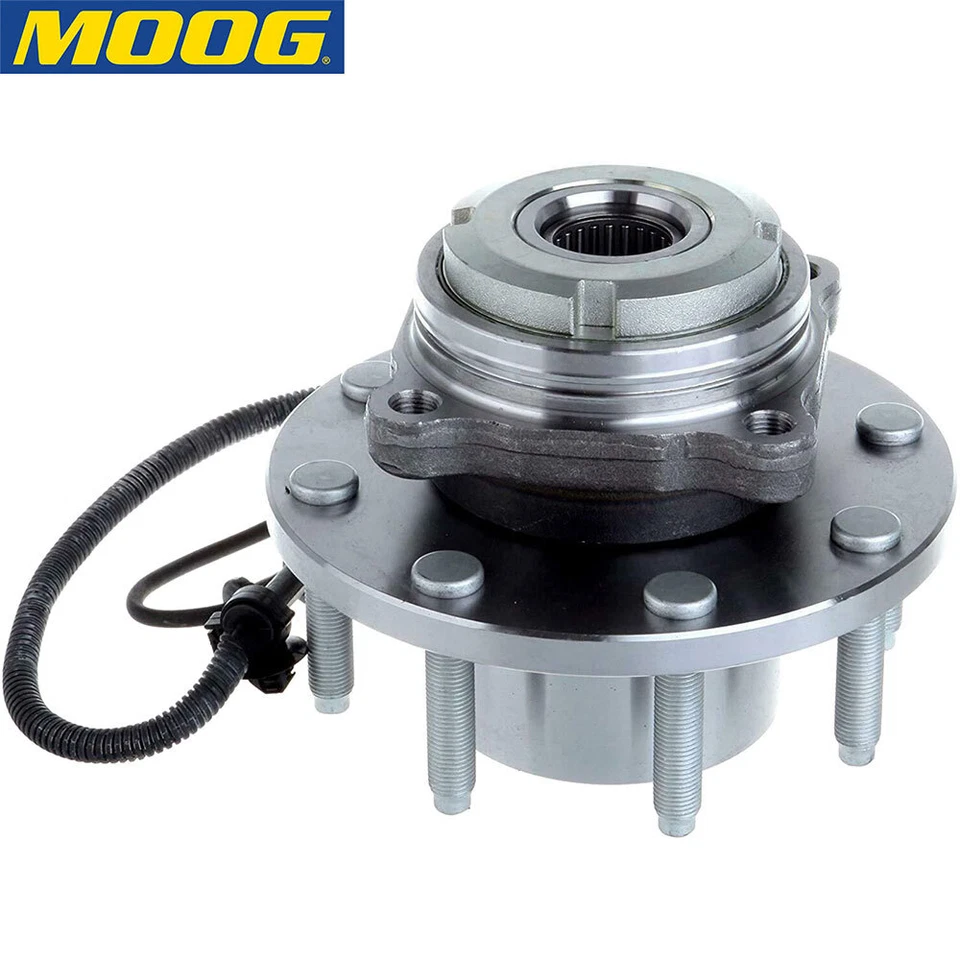 Buje de cojinete de rueda delantera MOOG 4x4 para Ford F250 F350 SD Excursion 2003 2004 con ABS Foto 4 de 4