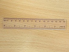 6 Inch 15CM 2pcs Clear Small Measuring Plastic Rulers for School Home Office Use